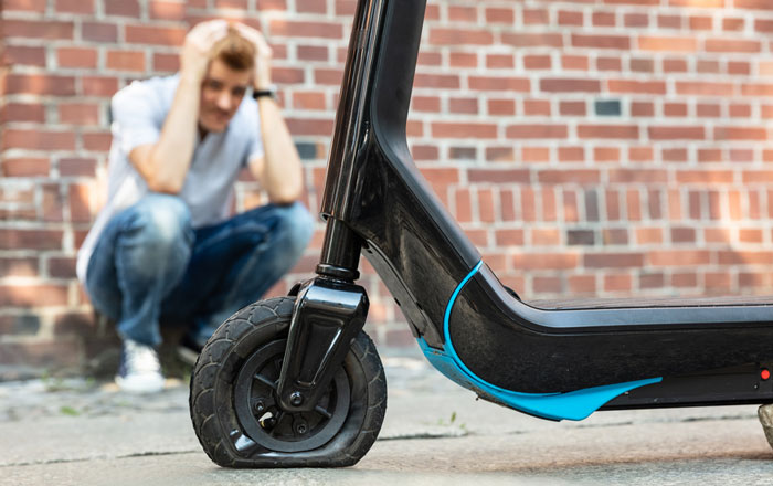 flat scooter tire