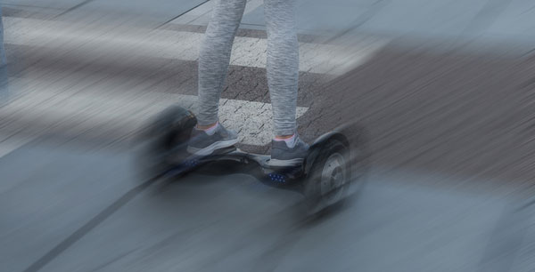 Hoverboard in motion