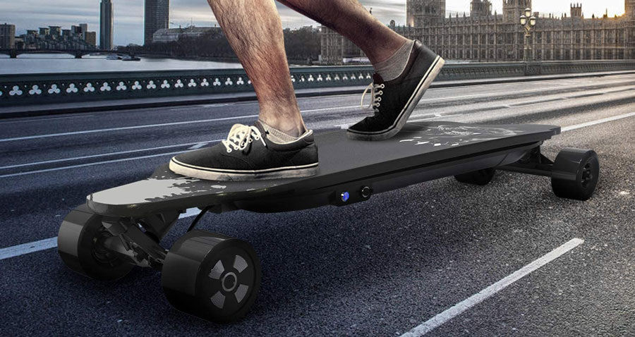 Electric Skateboard - Wheels and shock absorption