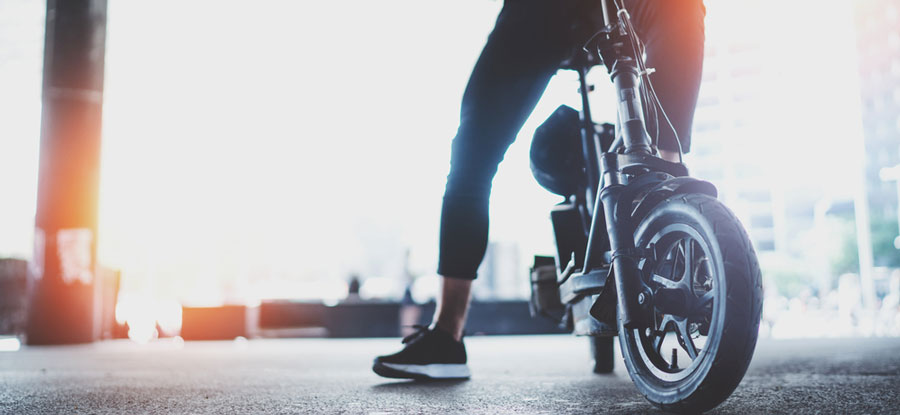 Electric Scooter With A Seat - tyres