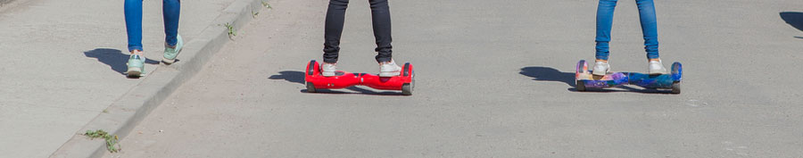 riding self balancing hoverboard