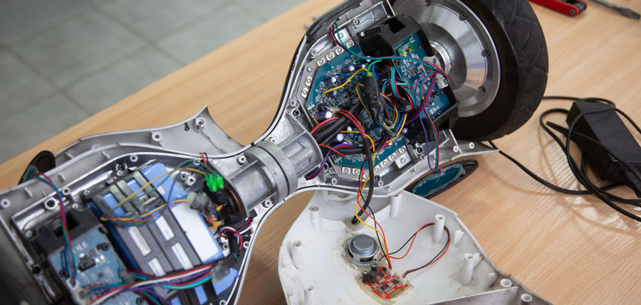 self-balancing hoverboard - open